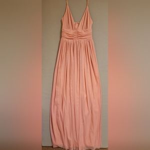 Lulus Women's Dress Size S Blush Pink Maxi V-neck Elegant Gown